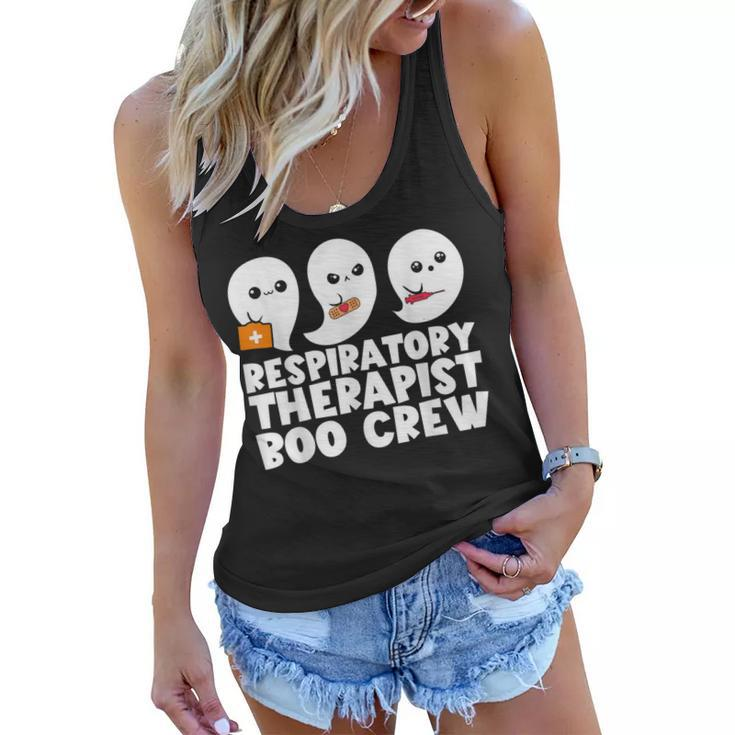 Respiratory Therapist Boo Crew Rt Halloween Ghost  Women Flowy Tank