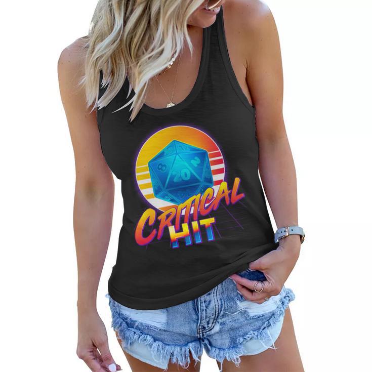 Retro 80S Dnd Critical Hit Women Flowy Tank