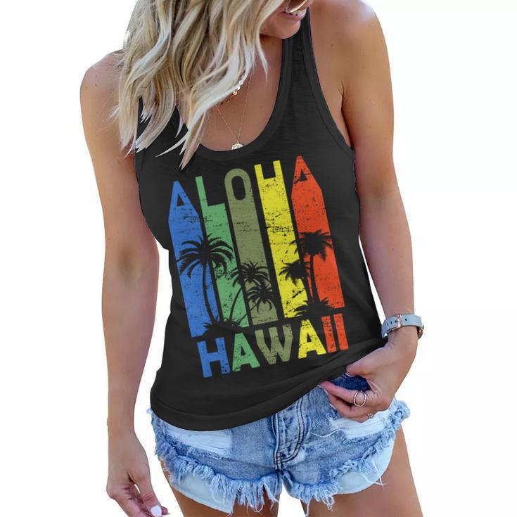 Retro Aloha Hawaii Logo Tshirt Women Flowy Tank