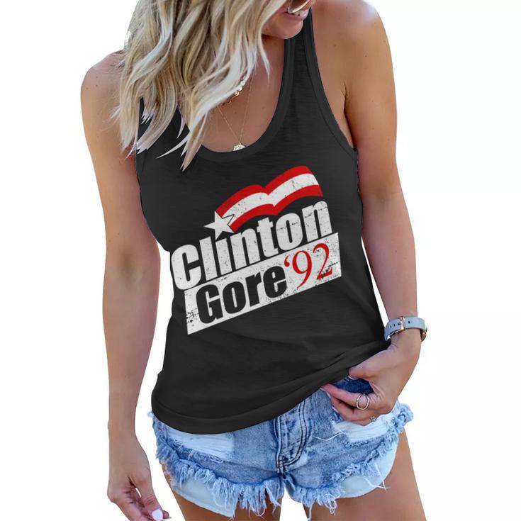 Retro Clinton Gore 1992 Election Women Flowy Tank