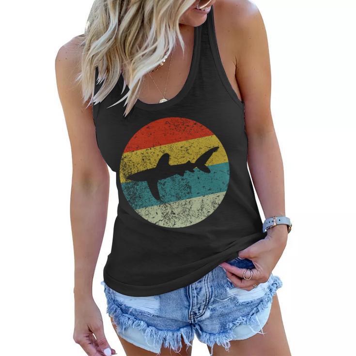 Retro Vintage Oceanic Whitetip Shark Women Flowy Tank