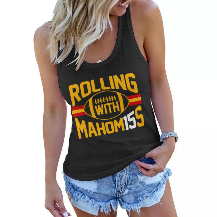 Rolling With Mahomes Kc Football Women Flowy Tank