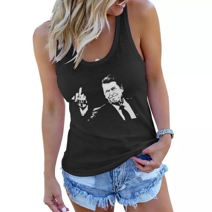 Ronald Reagan Flipping Tshirt Women Flowy Tank