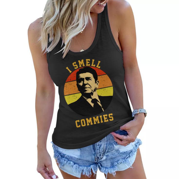 Ronald Reagan I Smell Commies Tshirt Women Flowy Tank