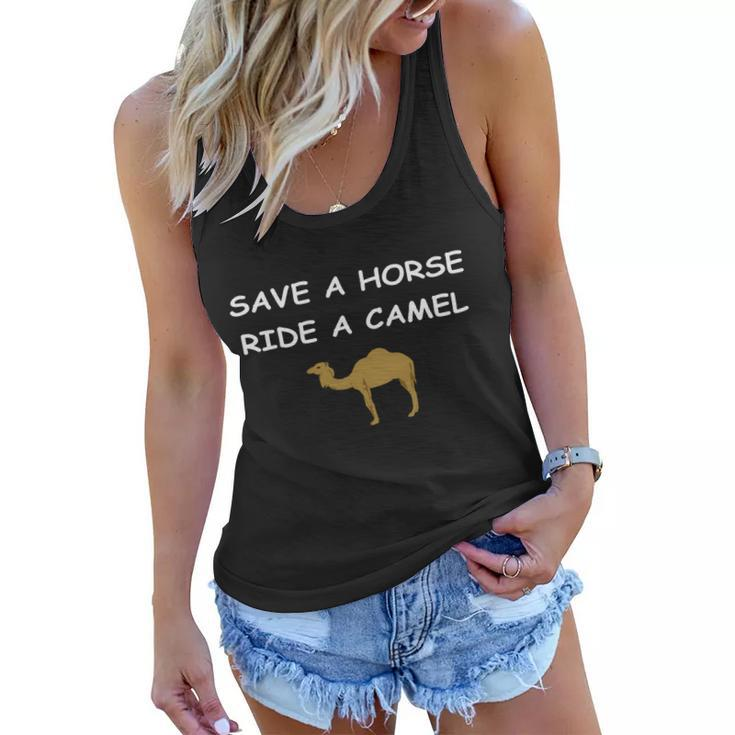 Save A Horse Ride A Camel Funny Women Flowy Tank