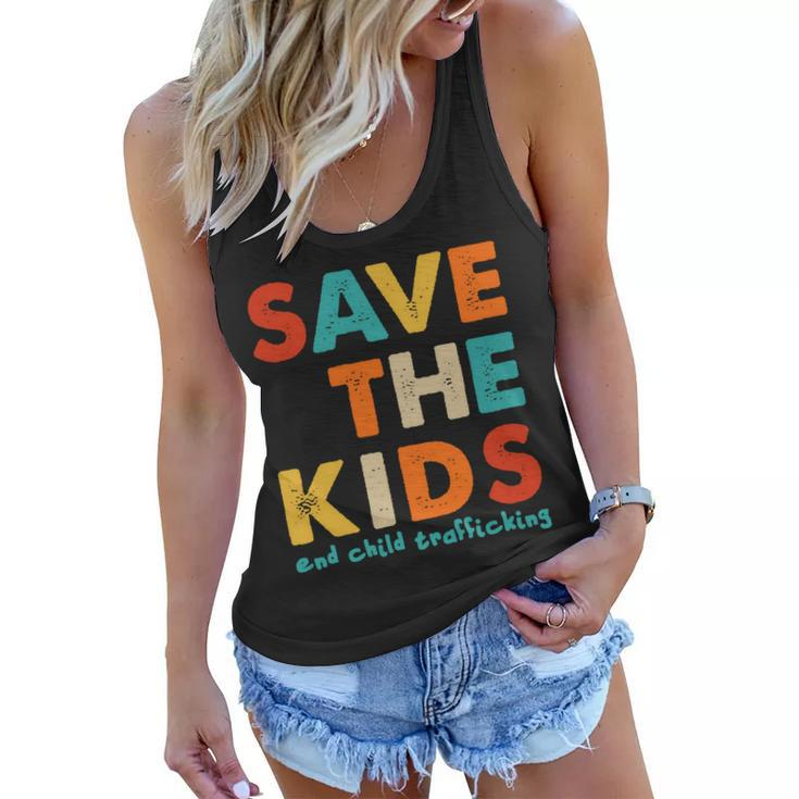 Save The Kids End Child Trafficking Tshirt Women Flowy Tank