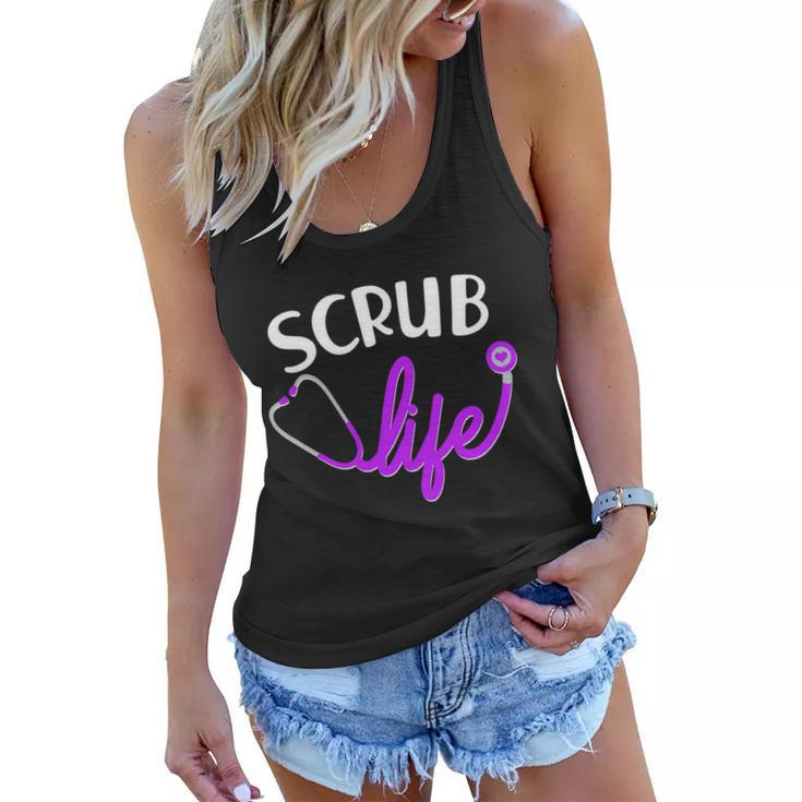 Scrub Life Stethoscope Tshirt Women Flowy Tank