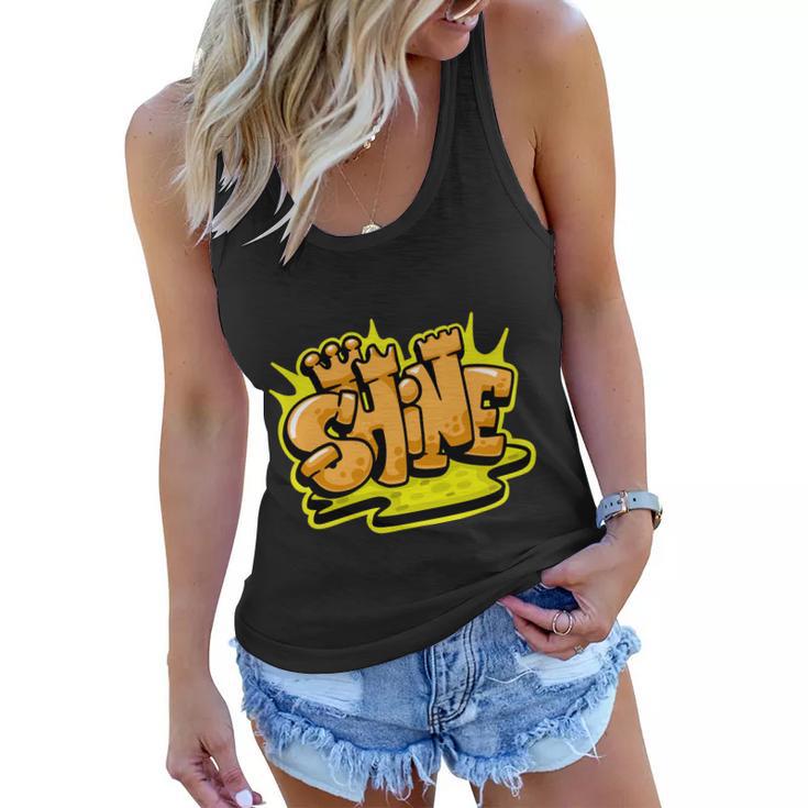 Shine Graffiti Tshirt Women Flowy Tank