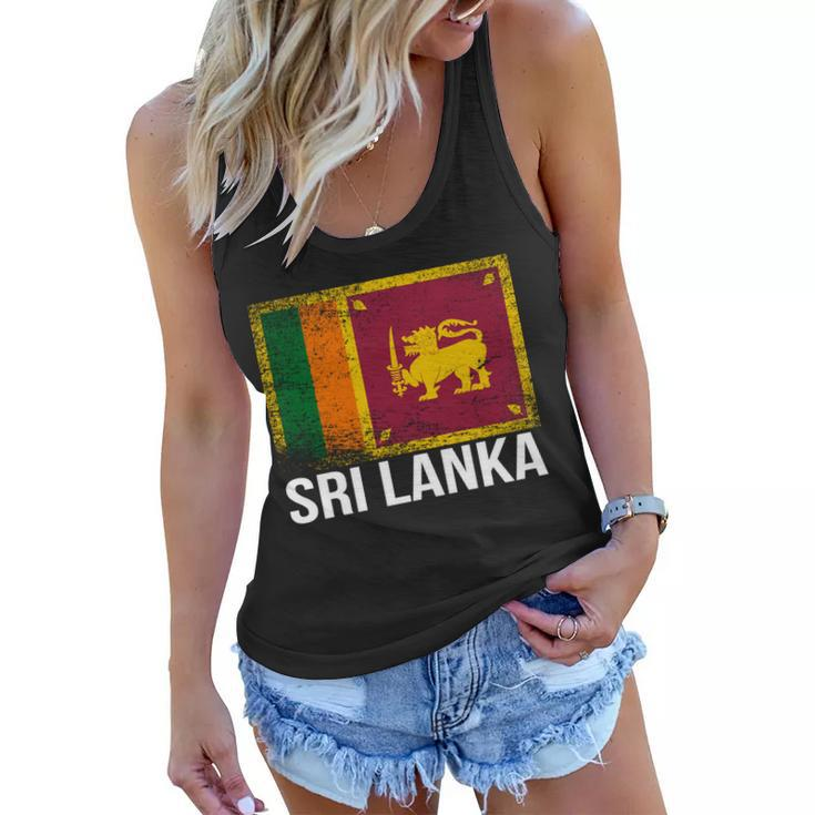 Sri Lanka Flag Women Flowy Tank