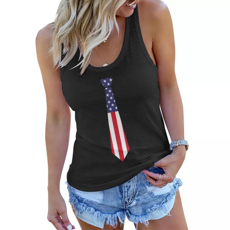 Stars Stripes Usa Flag Colors Tye Graphic 4Th Of July Plus Size Shirt Women Flowy Tank