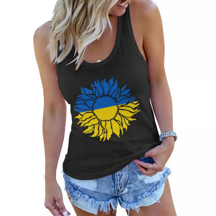 Sunflower Of Peace Ukraine Ukraine Strong Vyshyvanka Long Tshirt Women Flowy Tank