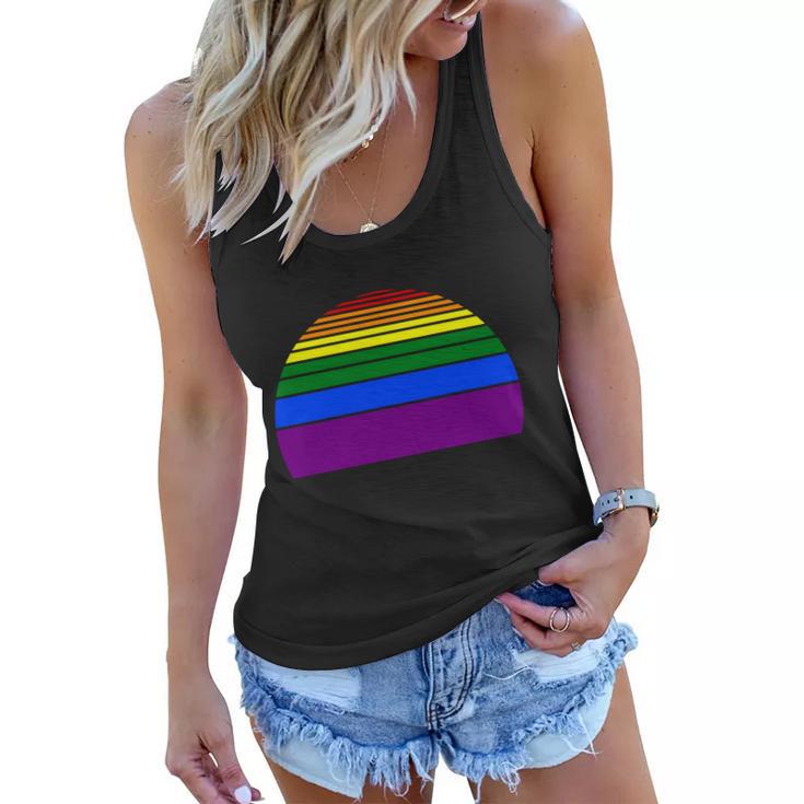 Sunset Lgbt Gay Pride Lesbian Bisexual Ally Quote V4 Women Flowy Tank