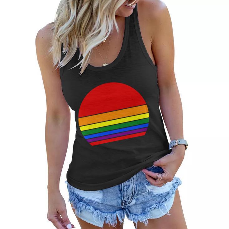 Sunset Lgbt Gay Pride Lesbian Bisexual Ally Quote V5 Women Flowy Tank