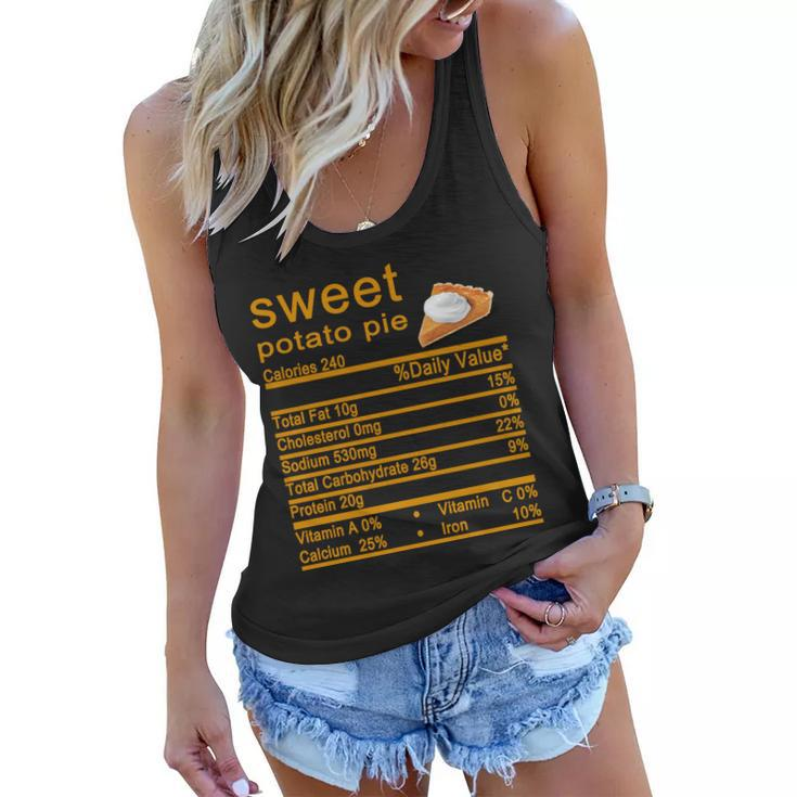 Sweet Potato Pie Nutrition Facts Label Women Flowy Tank