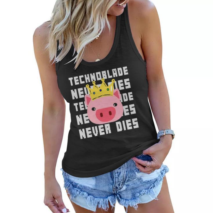 Technoblade Never Dies  Technoblade  Dream Smp Gift Women Flowy Tank