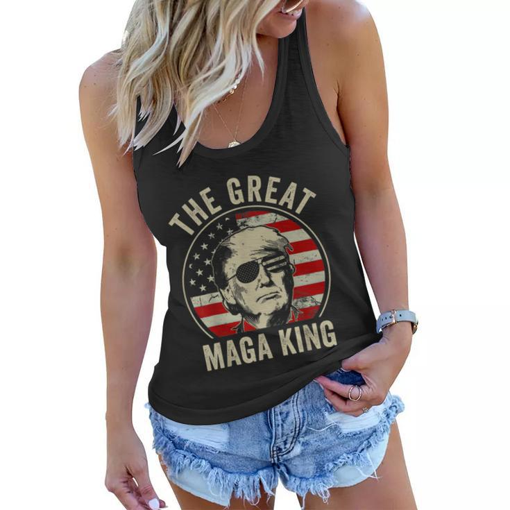 The Great Maga King Funny Trump Ultra Maga King Graphic Design Printed Casual Daily Basic Women Flowy Tank