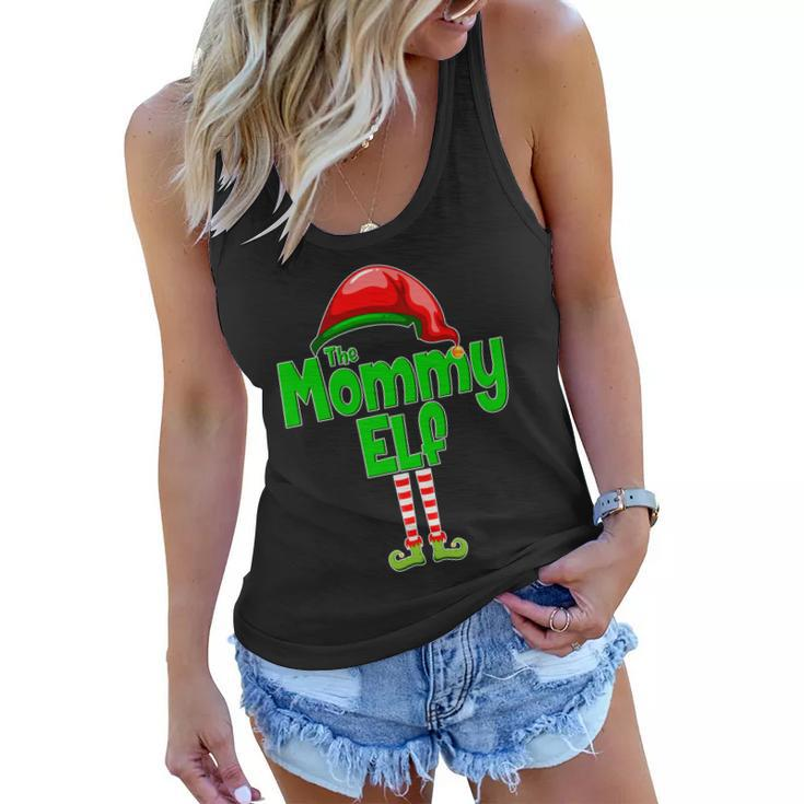 The Mommy Elf Christmas Tshirt Women Flowy Tank