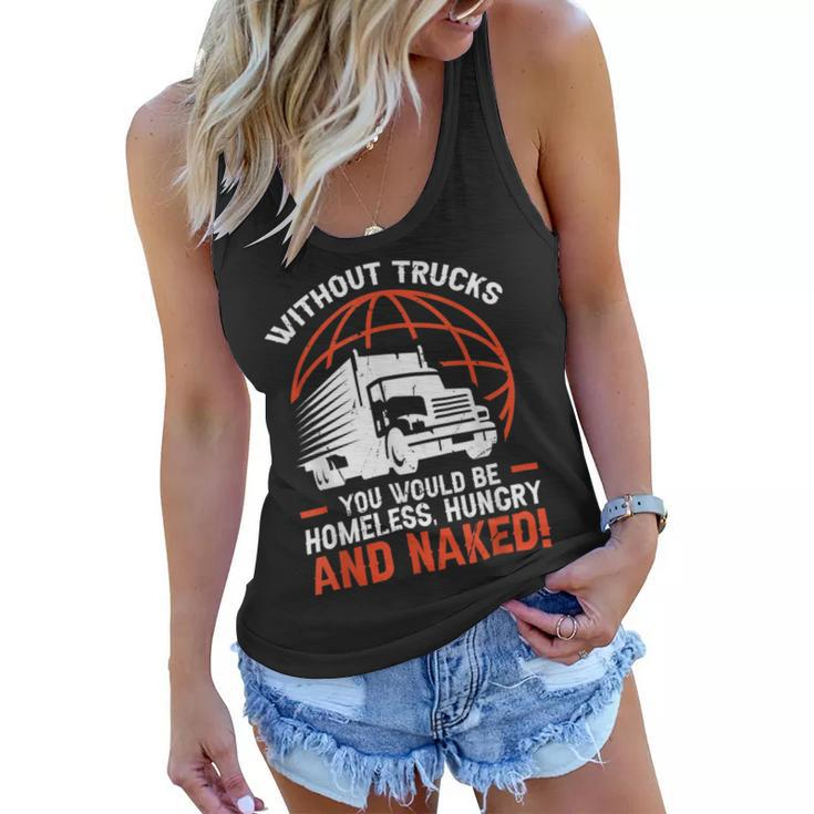 Trucker Trucker Accessories For Truck Driver Motor Lover Trucker_ V10 Women Flowy Tank