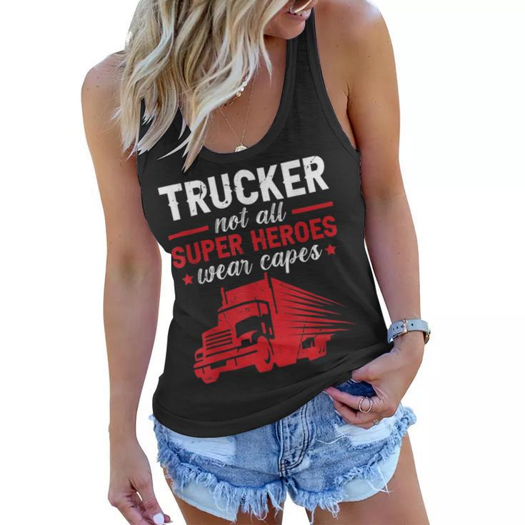 Trucker Trucker Accessories For Truck Driver Motor Lover Trucker_ V16 Women Flowy Tank