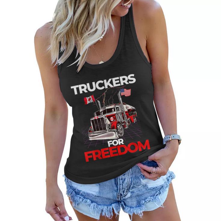 Truckers For Freedom Freedom Convoy  Women Flowy Tank