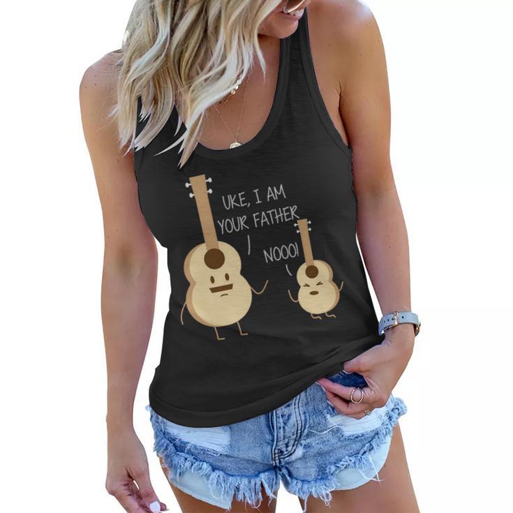 Uke I Am Your Father Ukulele Guitar Tshirt Women Flowy Tank