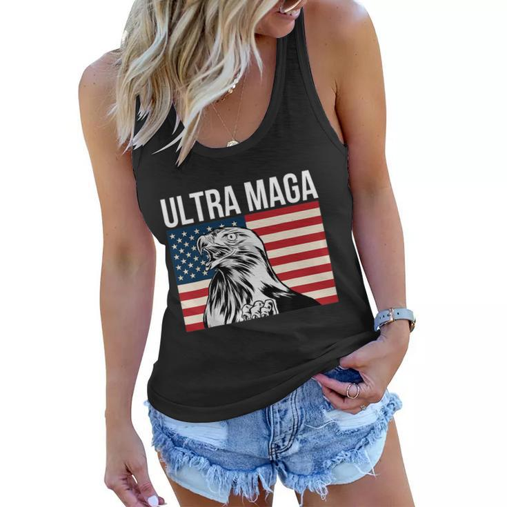 Ultra Maga Patriot Patriotic Agenda 2024 American Eagle Flag Women Flowy Tank
