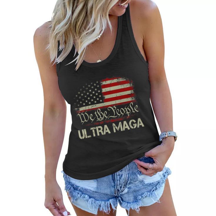 Ultra Maga Shirt Maga King Funny Anti Biden Us Flag Pro Trump Trendy Tshirt Women Flowy Tank