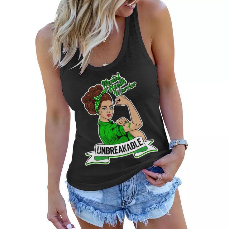 Unbreakable Mental Health Warrior V2 Women Flowy Tank