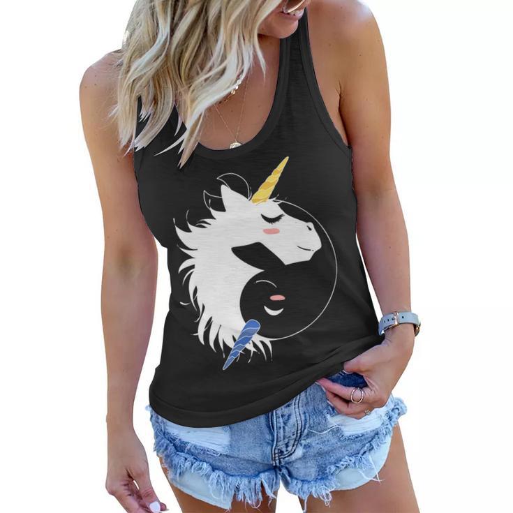 Unicorn Ying Yang Women Flowy Tank