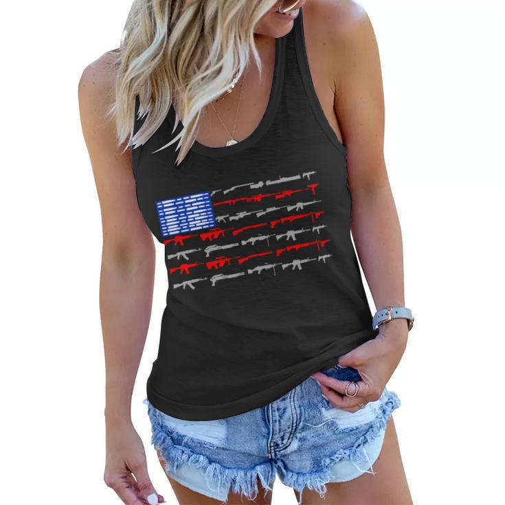 Usa Flag 2Nd Amendment Gun Flag Rights Tshirt Women Flowy Tank