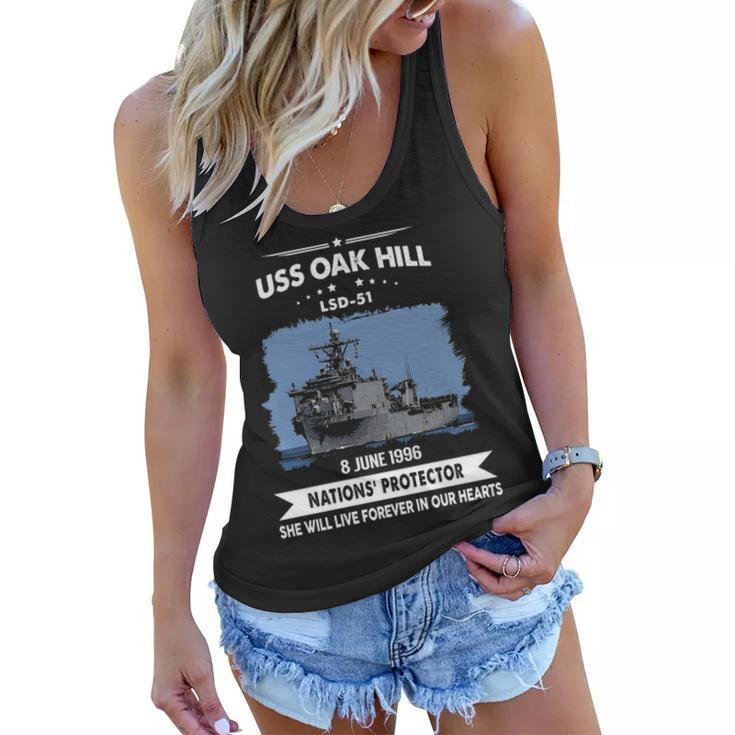 Uss Oak Hill Lsd  Women Flowy Tank