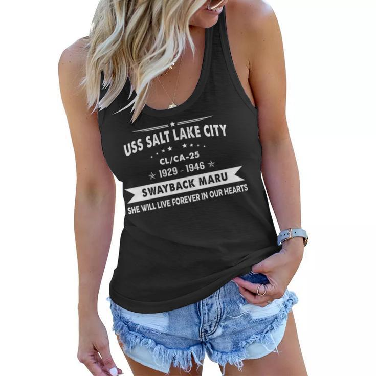 Uss Salt Lake City Ca  Women Flowy Tank