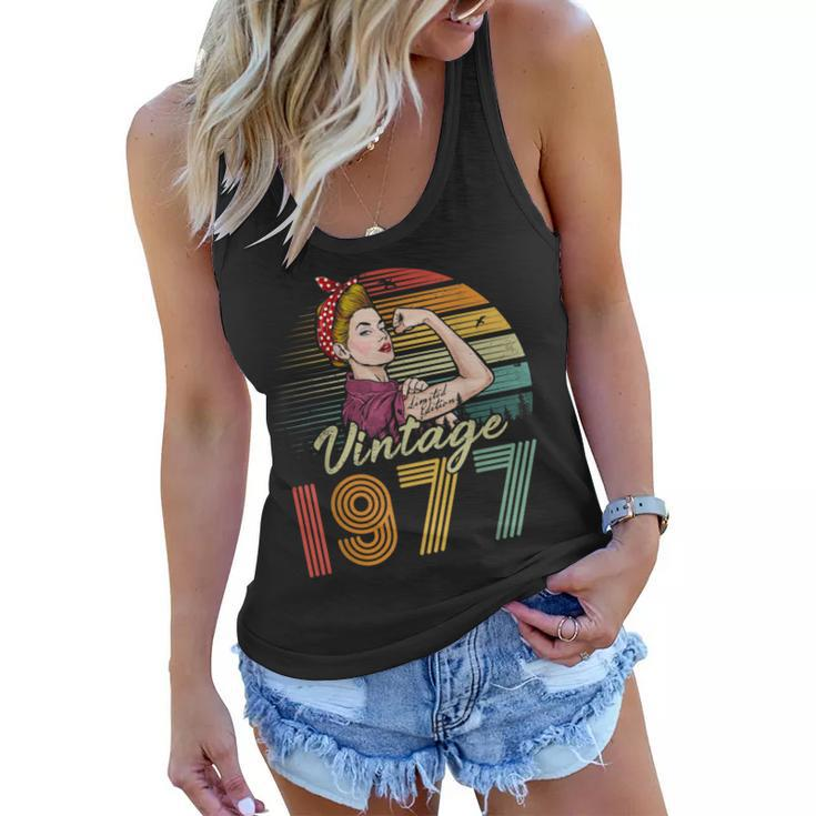 Vintage 1977 Limited Edition 1977 45Th Birthday 45 Years Old  Women Flowy Tank
