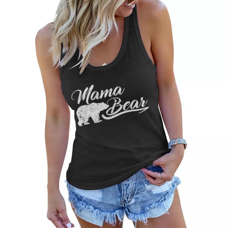 Vintage Mama Bear Retro Mother Logo Women Flowy Tank