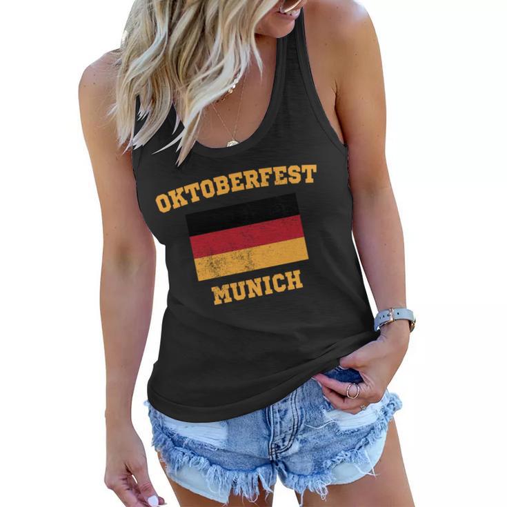 Vintage Oktoberfest Munich Flag Women Flowy Tank