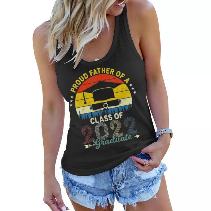Vintage Proud Father Of A Class Of 2022 Graduate Fathers Day Women Flowy Tank