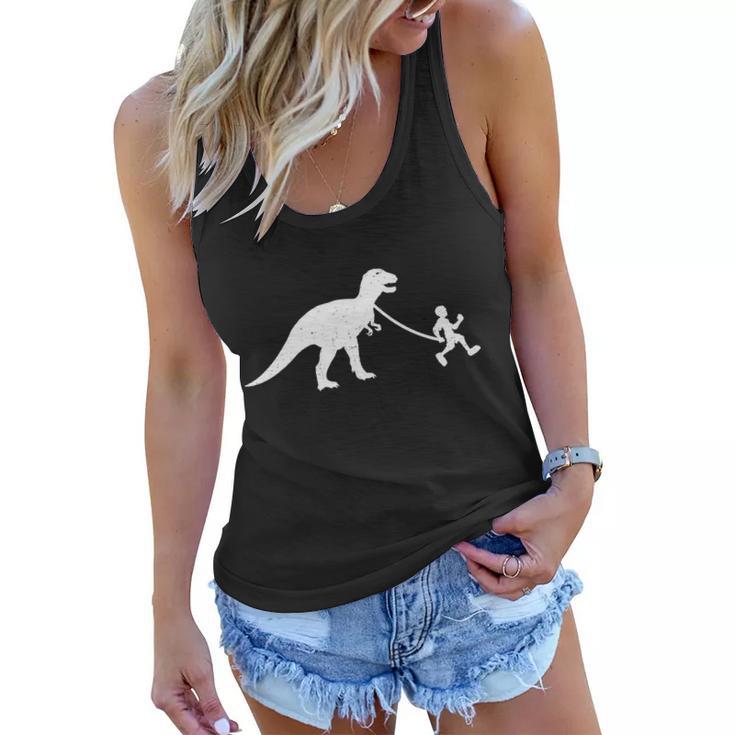 Walking My Trex Women Flowy Tank