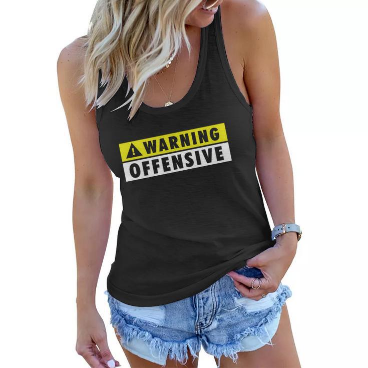 Warning Offensive Mens Funny Tshirt Women Flowy Tank