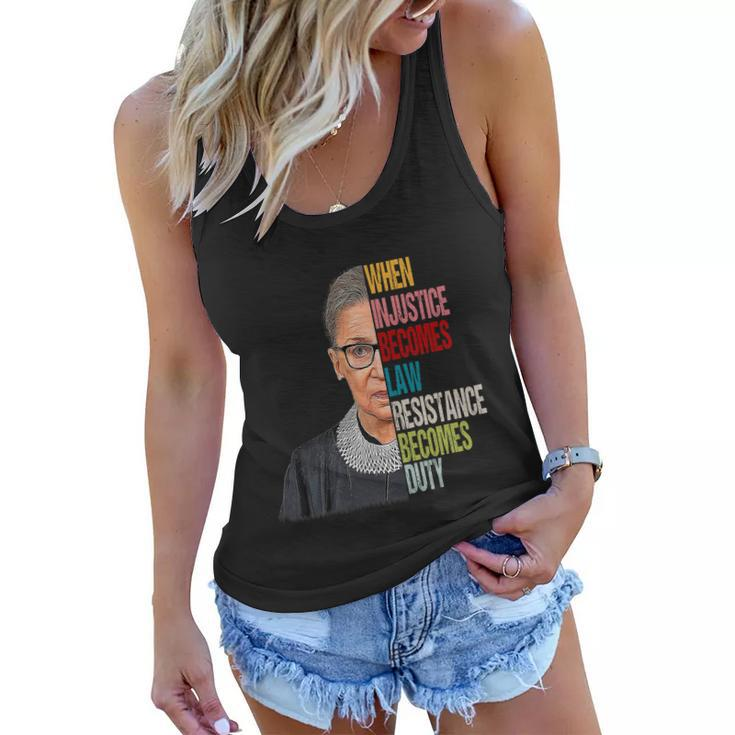 When Injustice Becomes Law Resistance Becomes Duty V2 Women Flowy Tank