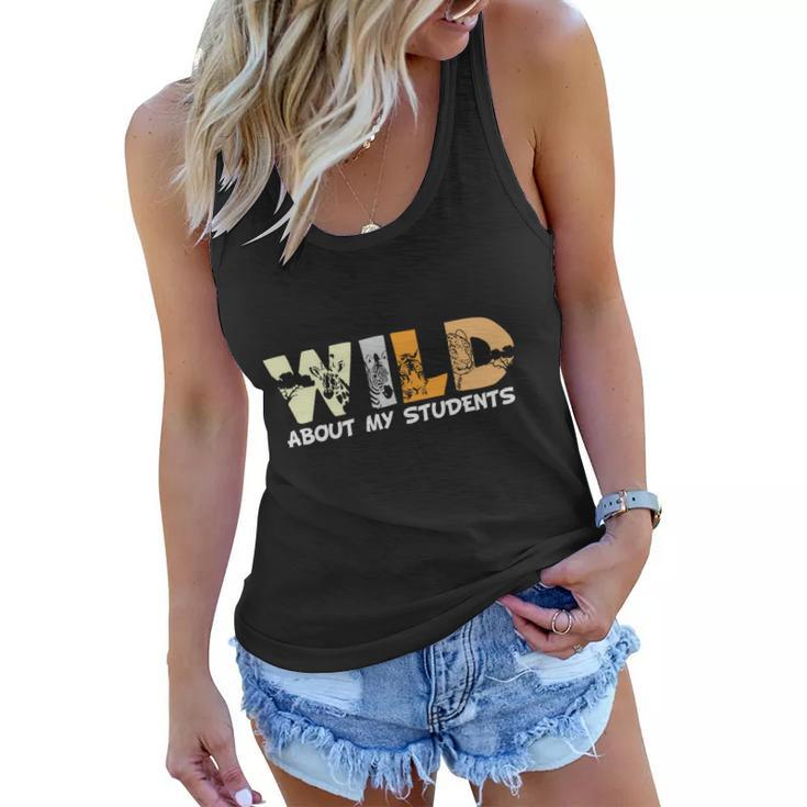 Wild About My Students Proud Teacher Graphic Plus Size Shirt For Teacher Female Women Flowy Tank