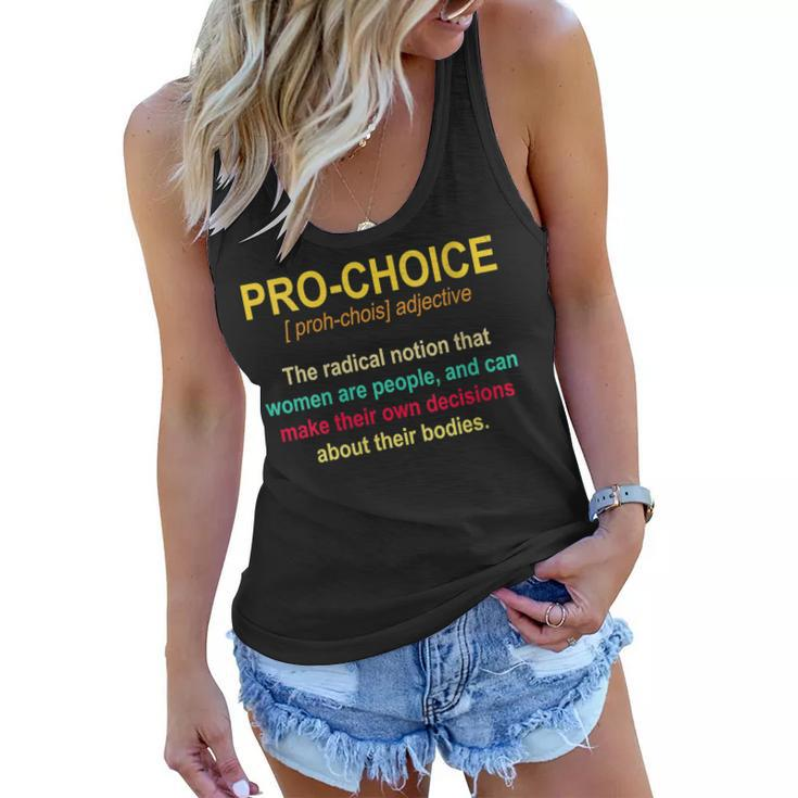 Womens Pro Choice Definition Womens Rights Feminist Retro  Women Flowy Tank