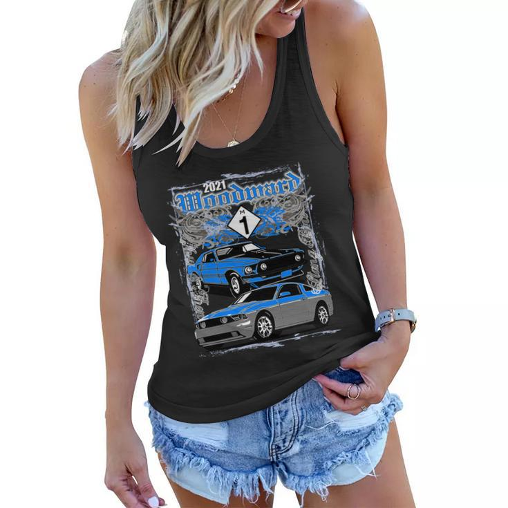 Woodward Cruise 2021 In Muscle Style Graphic Design Printed Casual Daily Basic Women Flowy Tank
