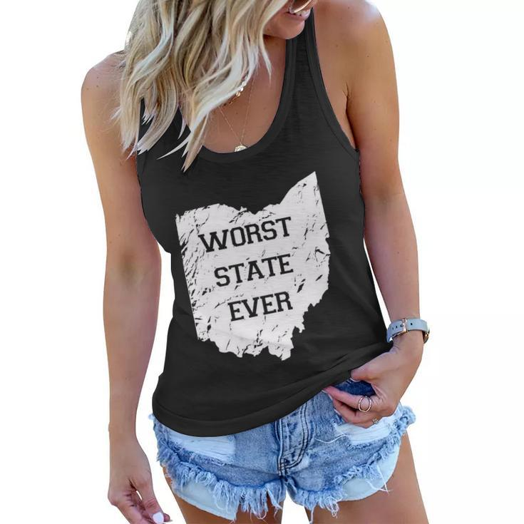 Worst State Ever Ohio Sucks Tshirt Women Flowy Tank