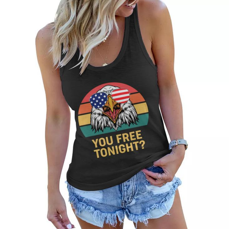 You Free Tonight Bald Eagle Mullet Usa Flag 4Th Of July Gift V2 Women Flowy Tank