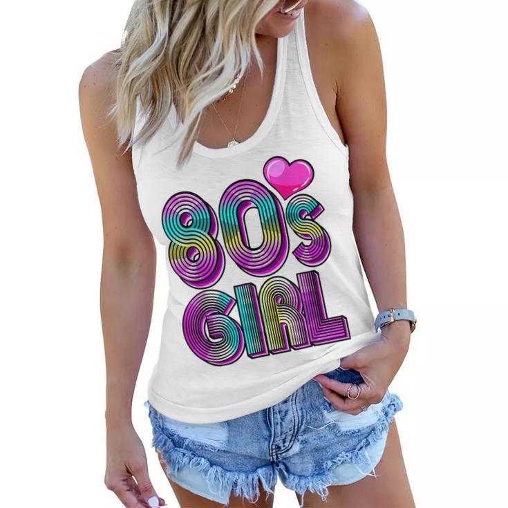 80S Girl Birthday Party Costume Retro Vintage Gift Women V2 Women Flowy Tank