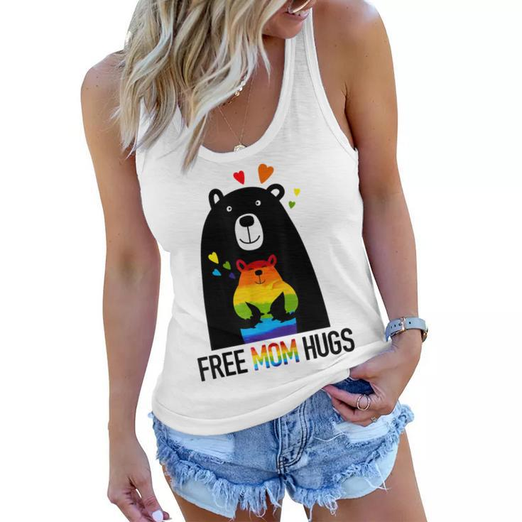 Bear Free Mom Hugs Rainbow Lgbt Lesbian Gay Pride Month  Women Flowy Tank
