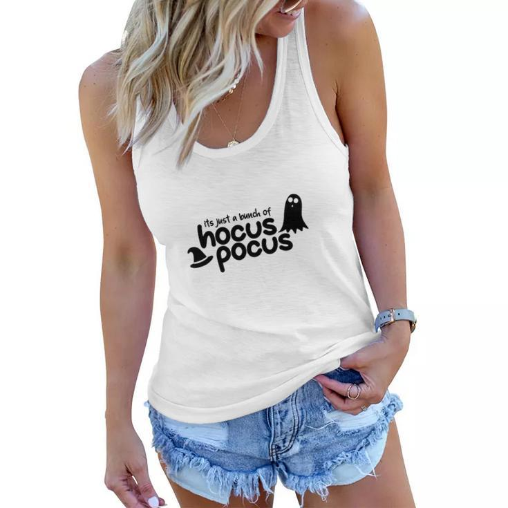 Black White Boo Its Just A Bunch Of Hocus Pocus Halloween Women Flowy Tank