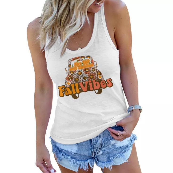 Fall Vibes Truck Thankful Truck Driver For Father Day  Women Flowy Tank