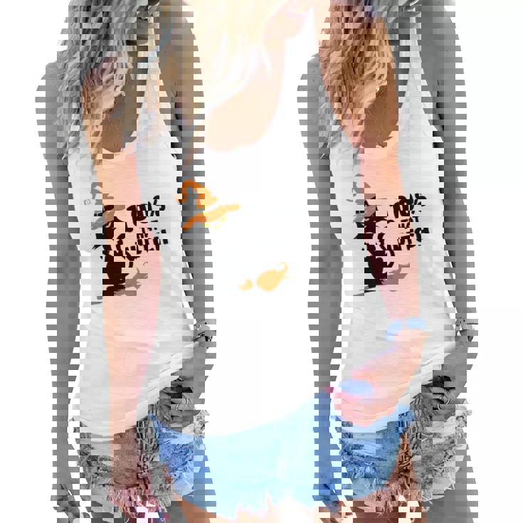 Halloween 100% That Witch Cat Funny Gift Women Flowy Tank