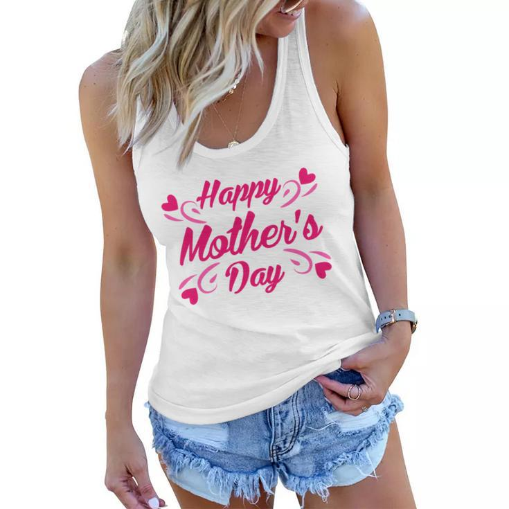 Happy Mothers Day Hearts Gift Tshirt Women Flowy Tank